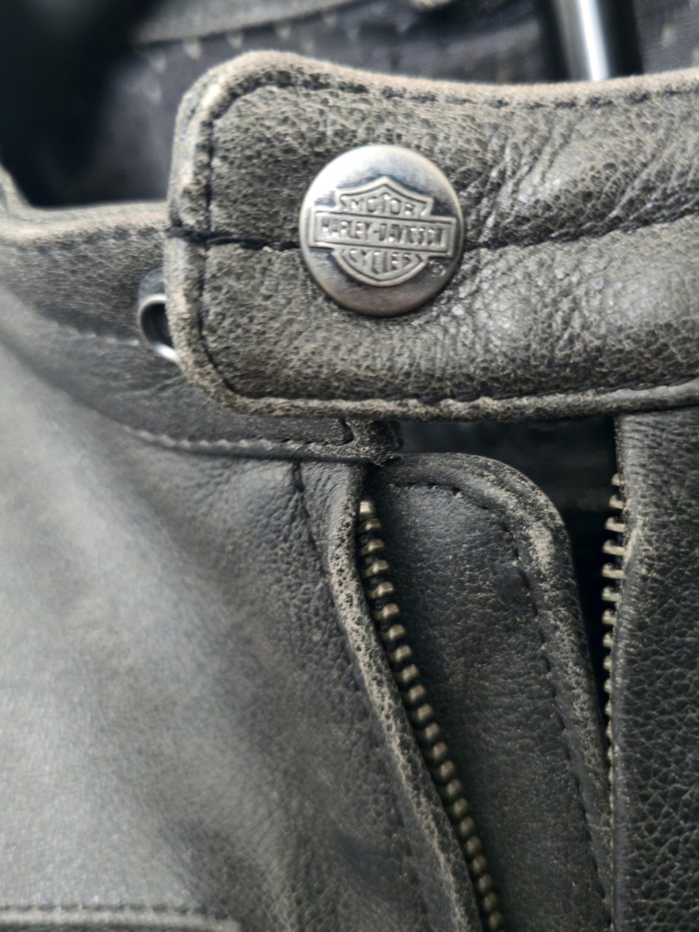Harley-Davidson Men’s Black Leather Motorcycle Jacket (Size 3XL 54-56) - Picture 4 of 16